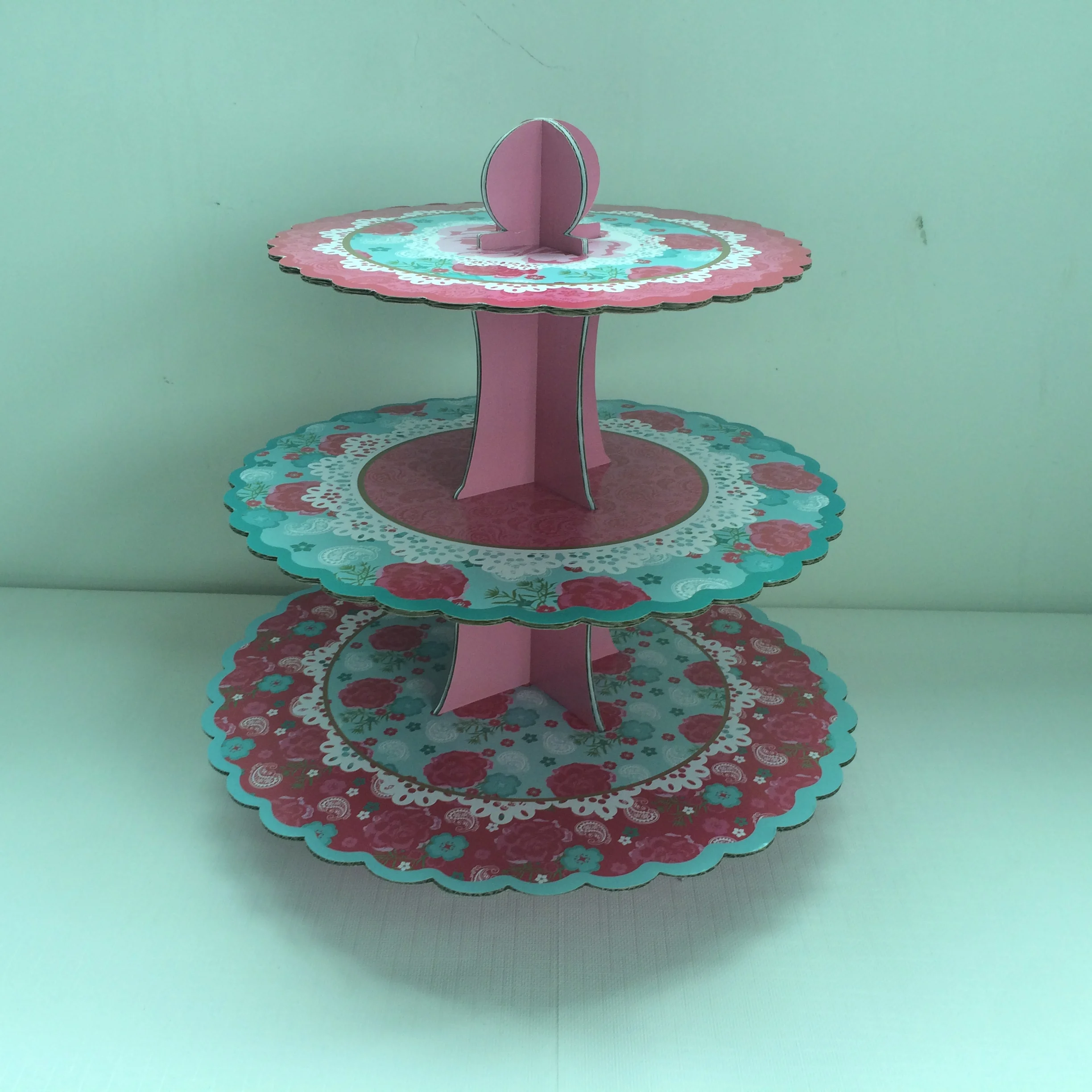 3tier Cardboard Cupcake Stand Paper Cake Stand For Birthday Wedding