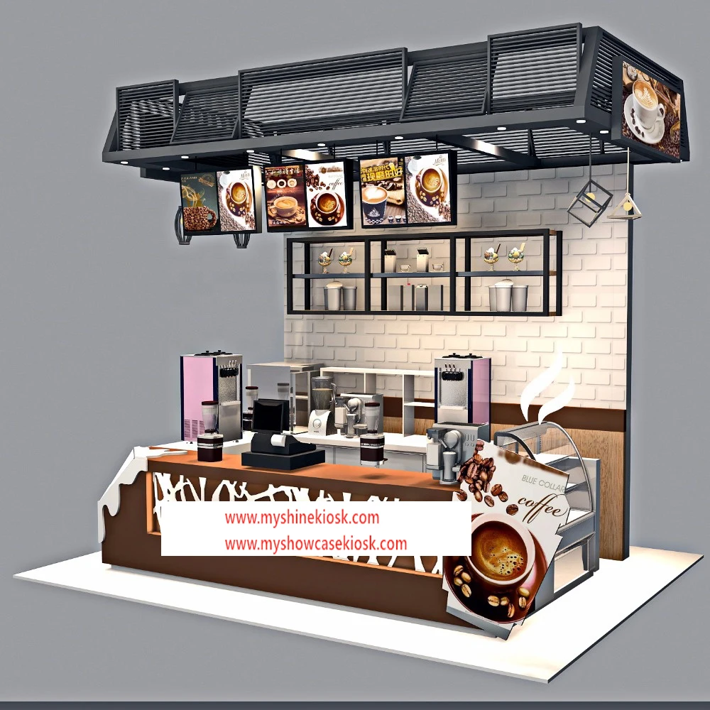 Moderne Indoor Mall Kaffee Kiosk Restaurant Bar Theke Kaffee Theke