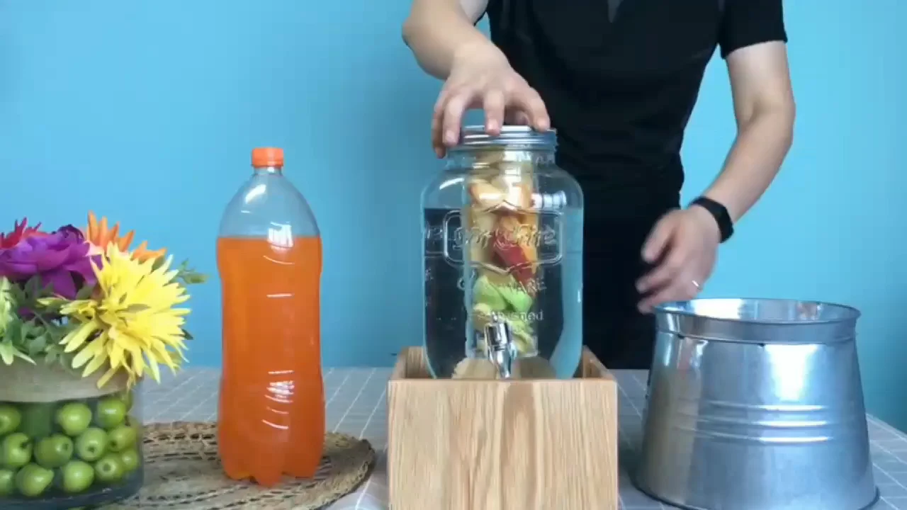 Wholesale Hot Selling Classic Square1gallon Glass Juice Drink Dispenser With Infuser Buy Drink