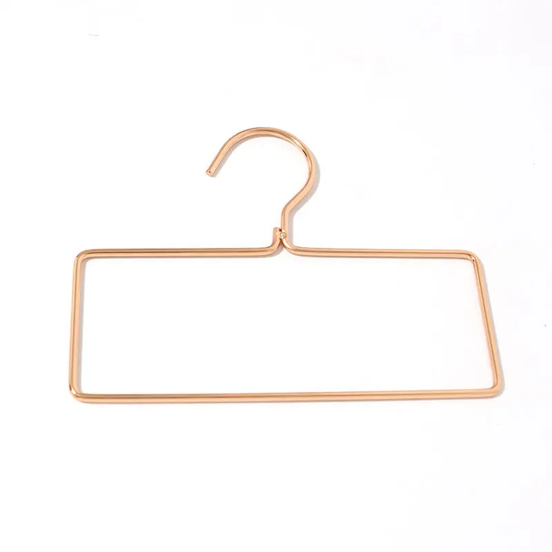 Nordic Metal Hanger Rose Gold Iron Rectangular Clothes Hanger Large