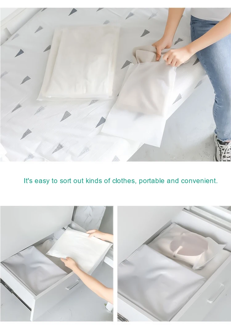 Custom Frosted Poly Bag Ziplock Print Clothing Plastic Zipper Packaging