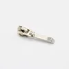 Custom Bright Silver White Nylon Zipper Pull 3# Slider with Zinc Alloy