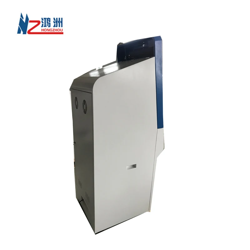 OEM exchange kiosk for cash and coin dispenser with  blue and white powder coated surface treatment
