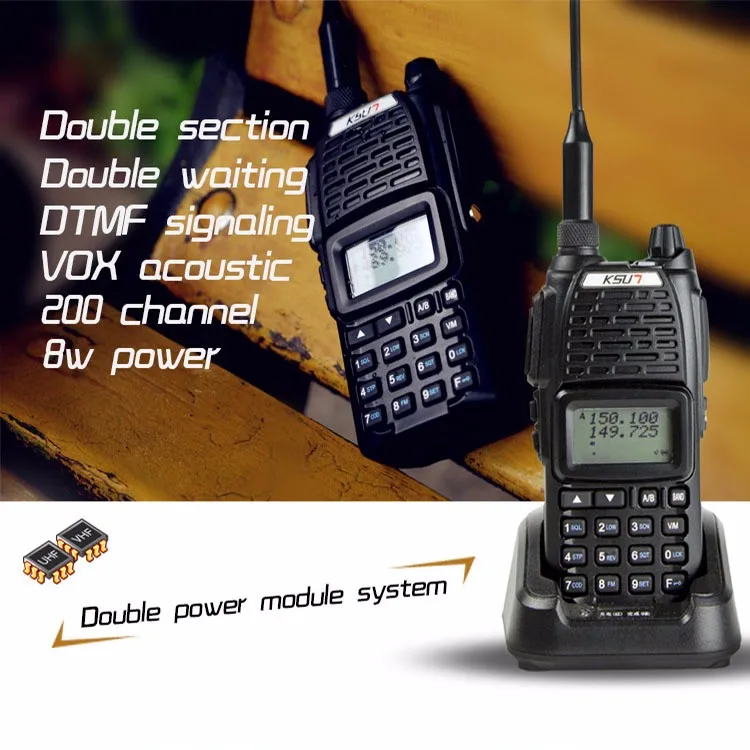 Ksun Ks68d Walkie Talkie Uv Dual Band Cb Radio Portable Two Way Ham