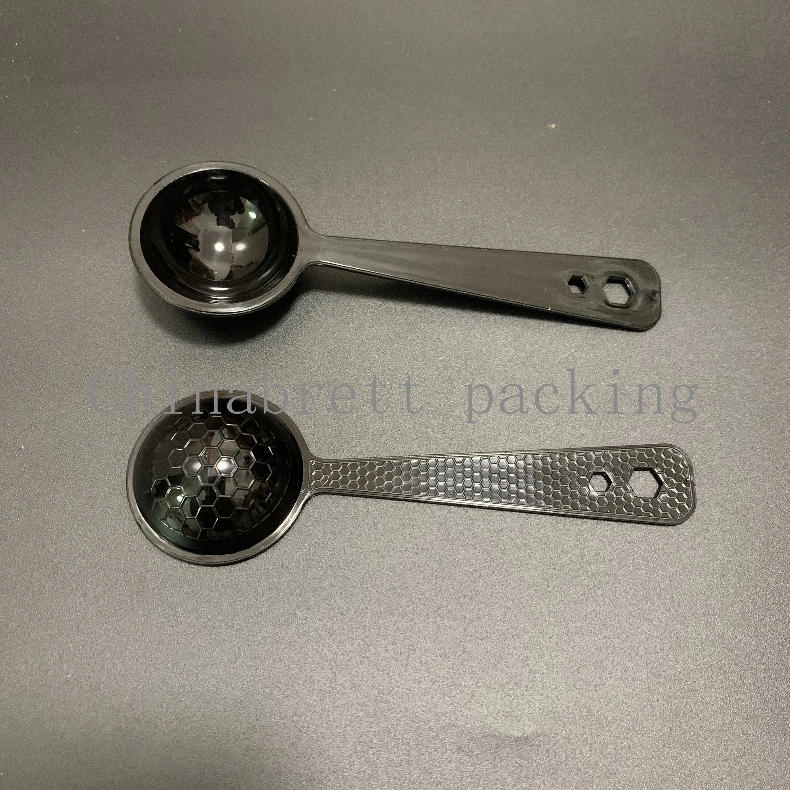 Popular 10g plastic cup transparent honey spoon with foil film and wrappers