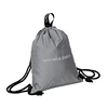 Customized eco friendly Promotion Reflective light Polyester drawstring backpack bag with logo
