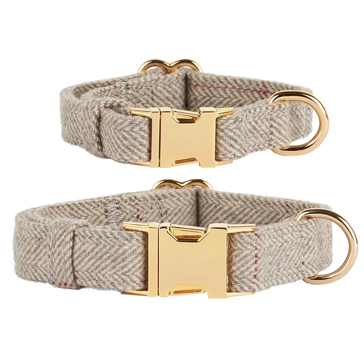 tweed dog collar