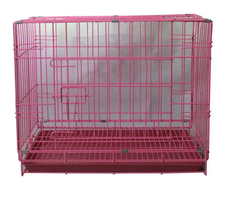 Metal Foldable Large Dog Cage Collapsible Pet Cage Kennel Mesh Dog Cage