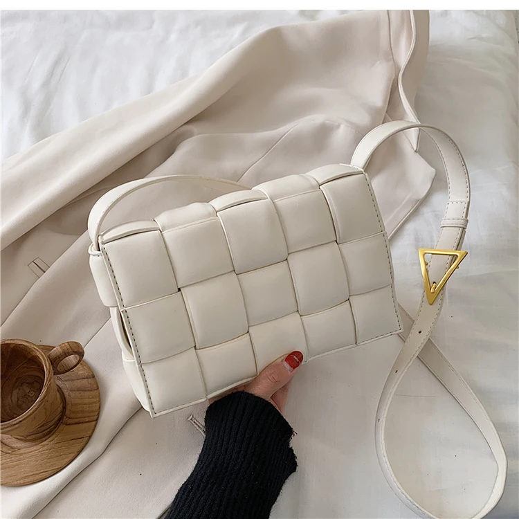 product-GF bags-Weave Flap Bags Square Cross body bag 2020 New High quality PU Leather Womens Design