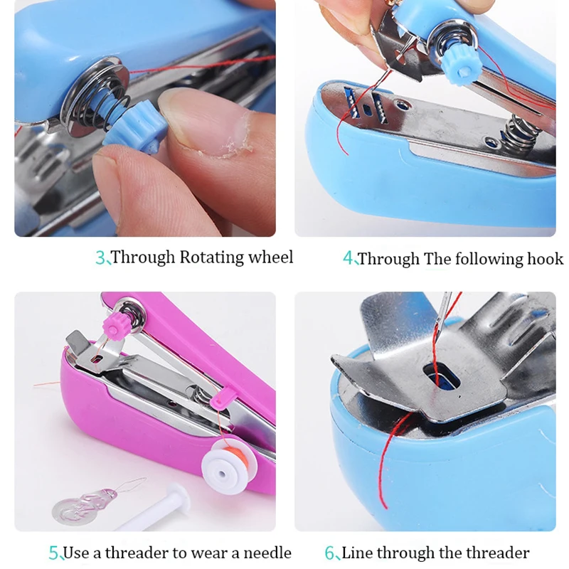 Manual Mini Sewing Machine Portable Cordless Mini Handheld Clothes