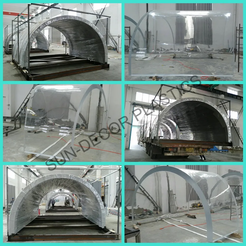 Custom Transparent Curved Perspex Acrylic Panel Boards For Acrylic