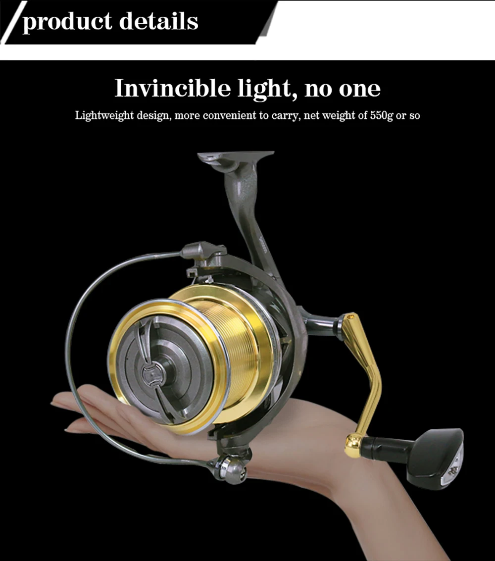 Wholesale 800012000 Size Big Game Trolling Fishing Reels Feeder Metal