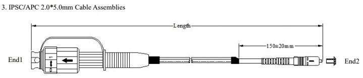 Pre Connectorized Fiber Optic Drop Cable SC APC To SC APC 150m