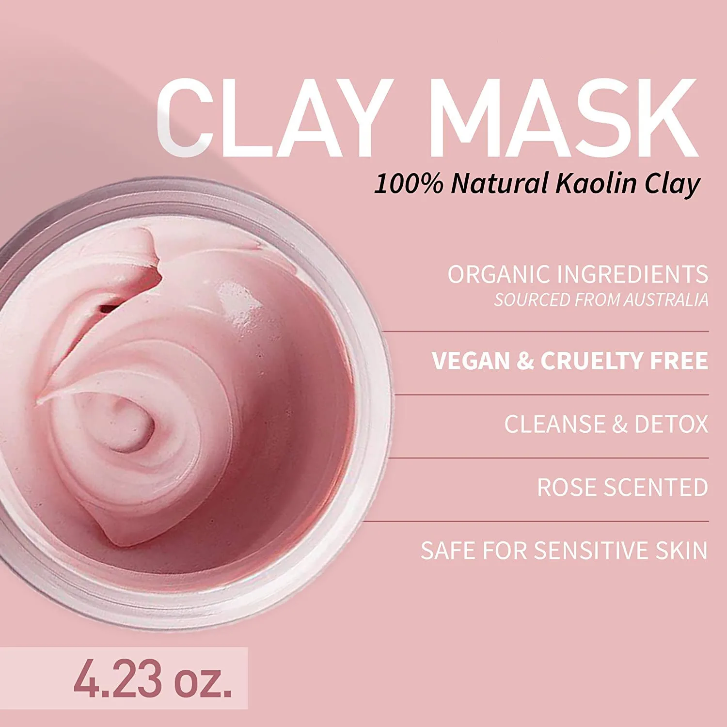 private label pink clay mask alya cleanse & purify your skin 100