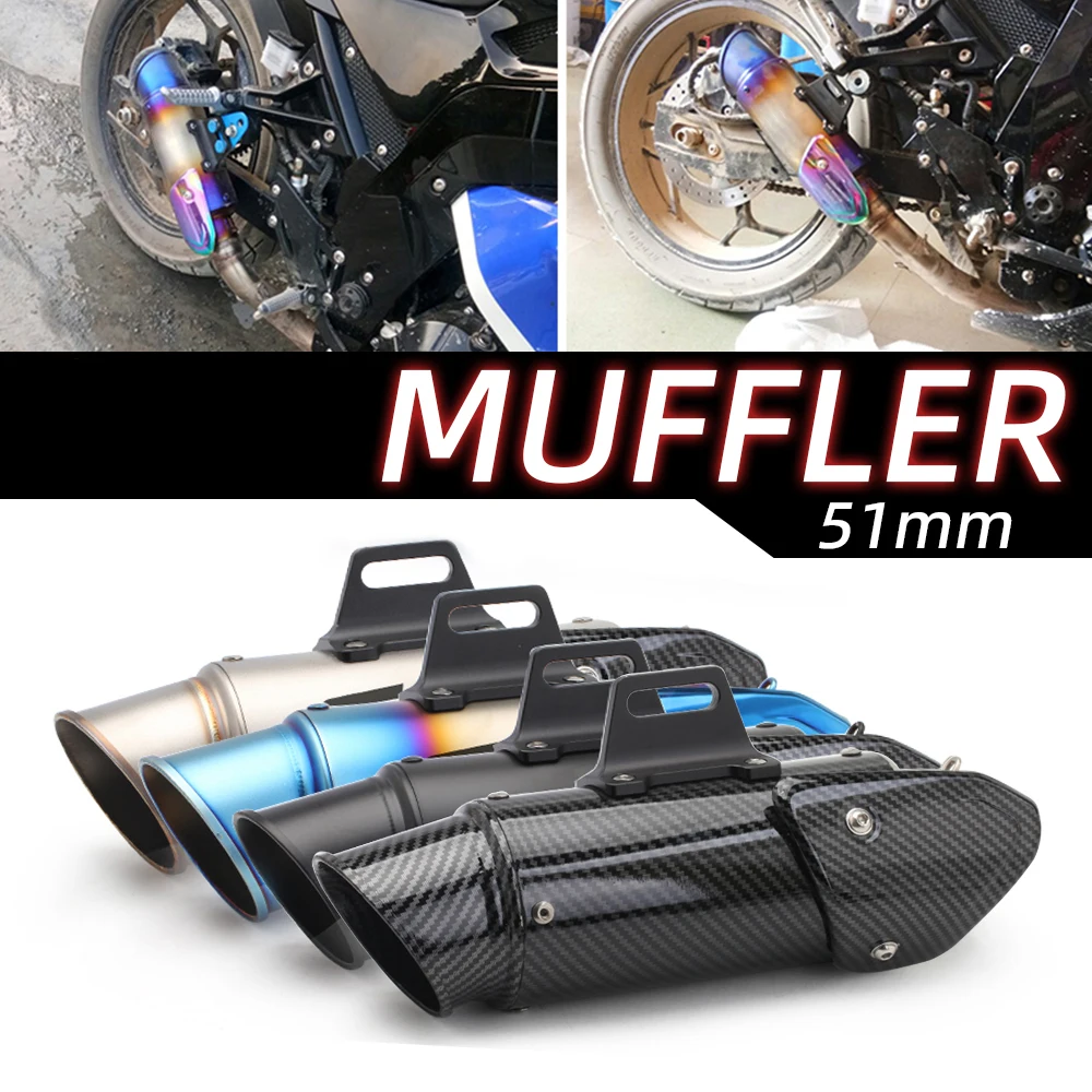 Universal Motorcycle Racing 51mm Universal Motorcycle Racing Exhaust Scooter Muffler GP-Project ...