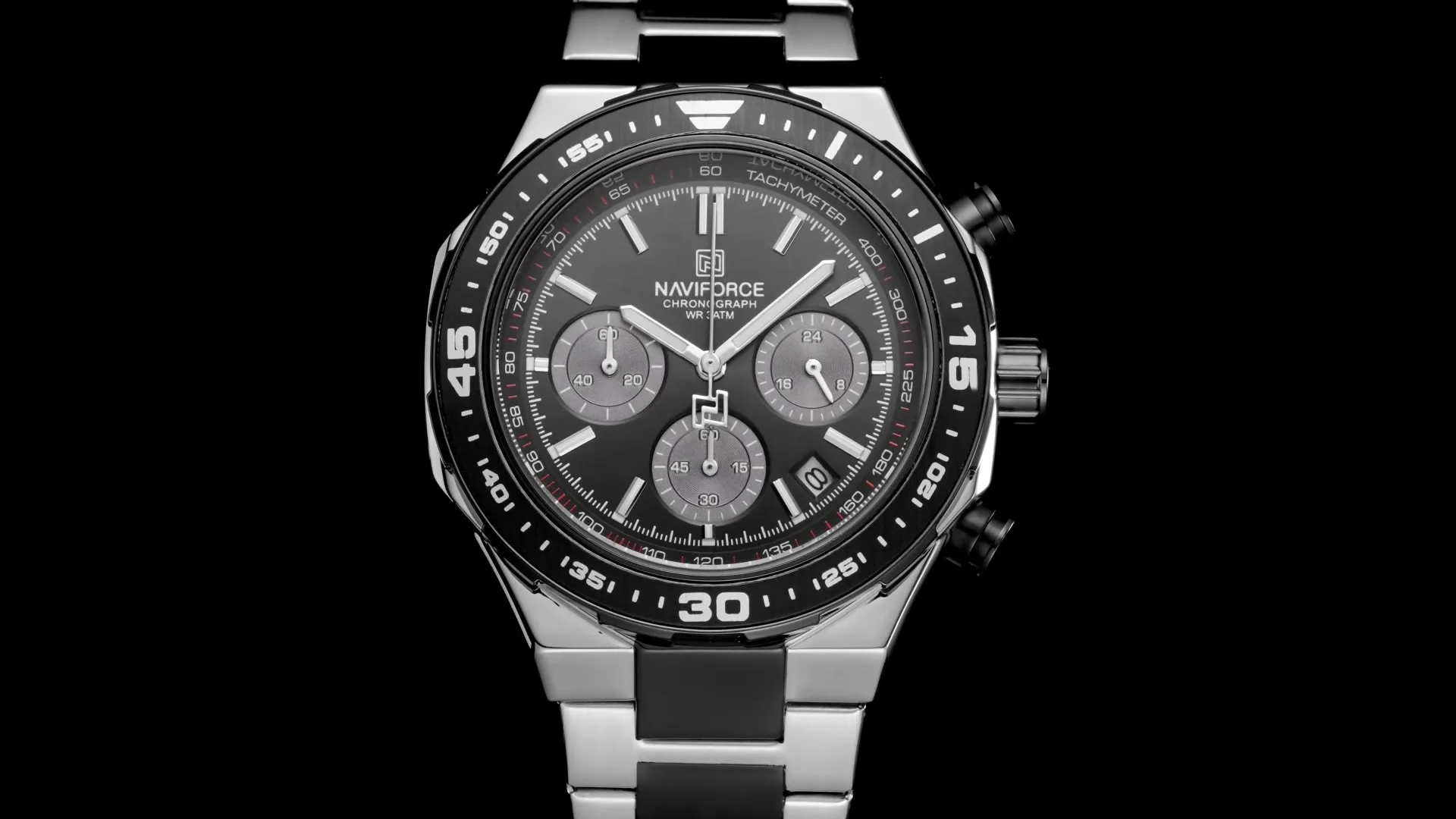 NAVIFORCE 8049 SBS Luxury Men's Watch - Stainless Steel Band