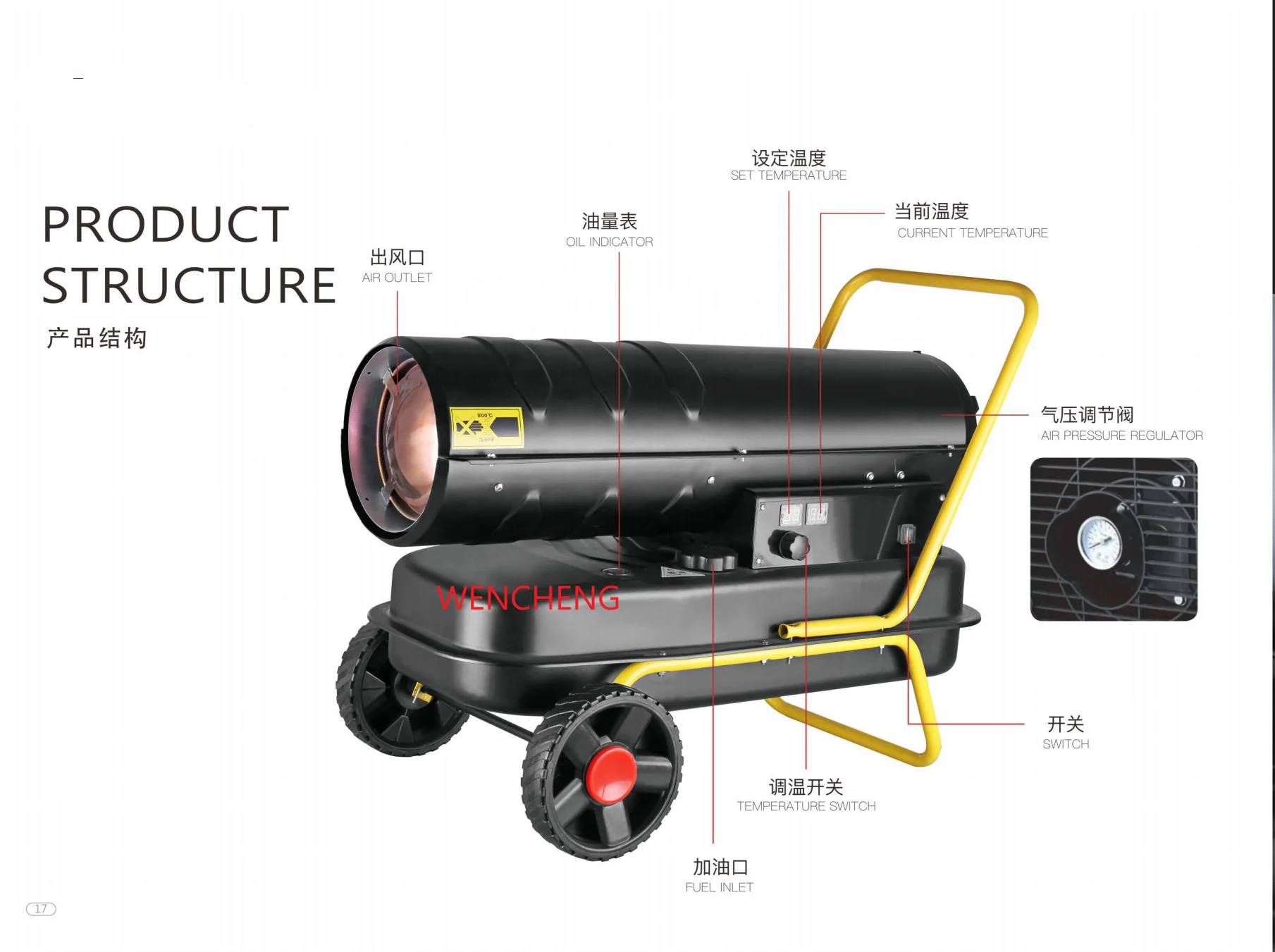 Steel Space Heater, Stainless, Portable - detail 8