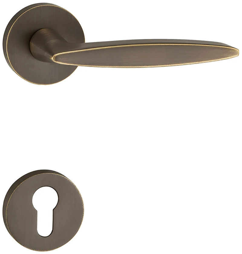 Matt Black long plate hotel door handle locks brass hotel door handle locks