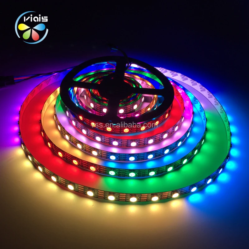 Amazon/Ebay VIAIS Factory Programmable 2813 Digital 5050 RGB Flexible Led Strip