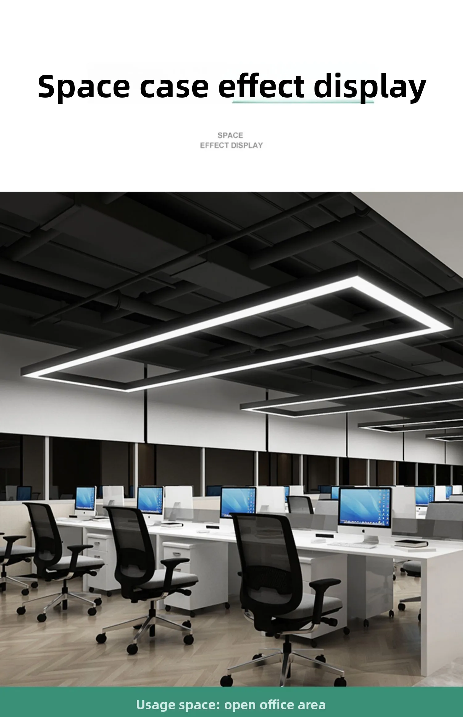 product high quality 40w modern led linear light system aluminum housing pendant office  supermarket shop lighting-12