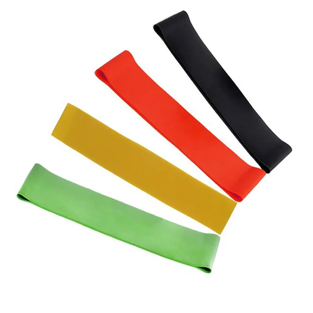 Yoga Stretch Latex Rubber Pull Up Elastic Mini Loop Set Resistance Band ...