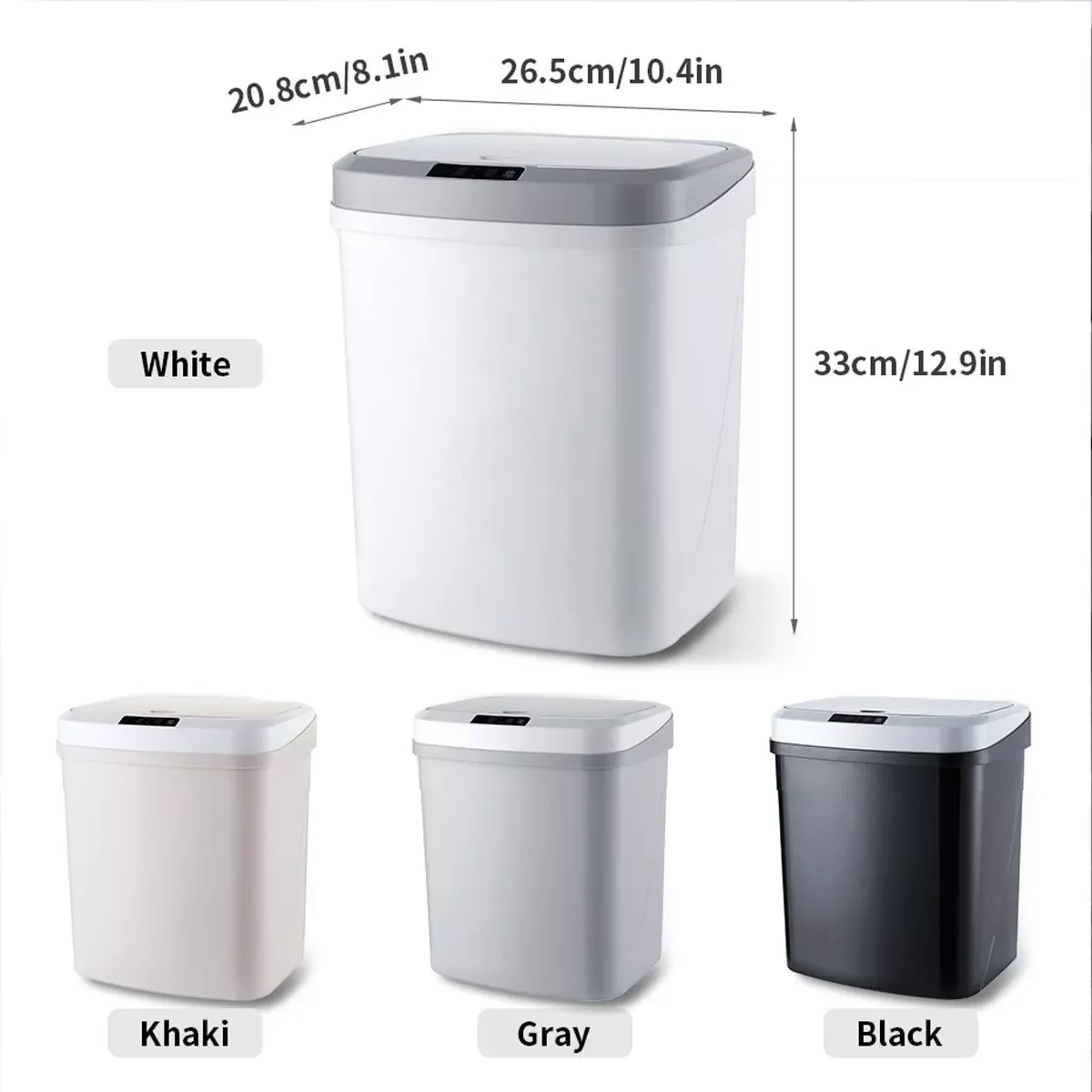 Trash Bin Office Home Use Automatic 15l Recycling Smart Bathroom Dust