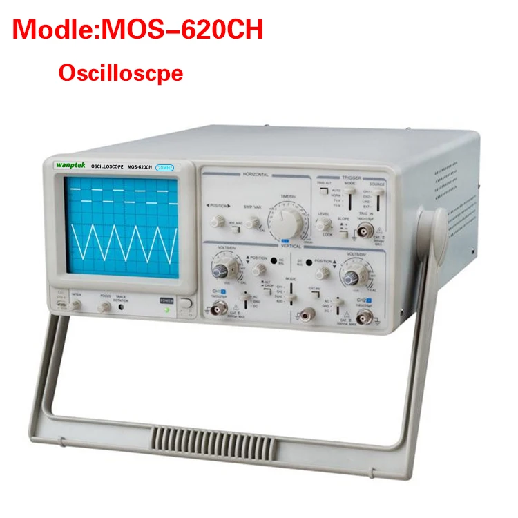 Mos620ch 20mhz Analog Oscilloscope Dual Channel Oscilloscope 0.2us0
