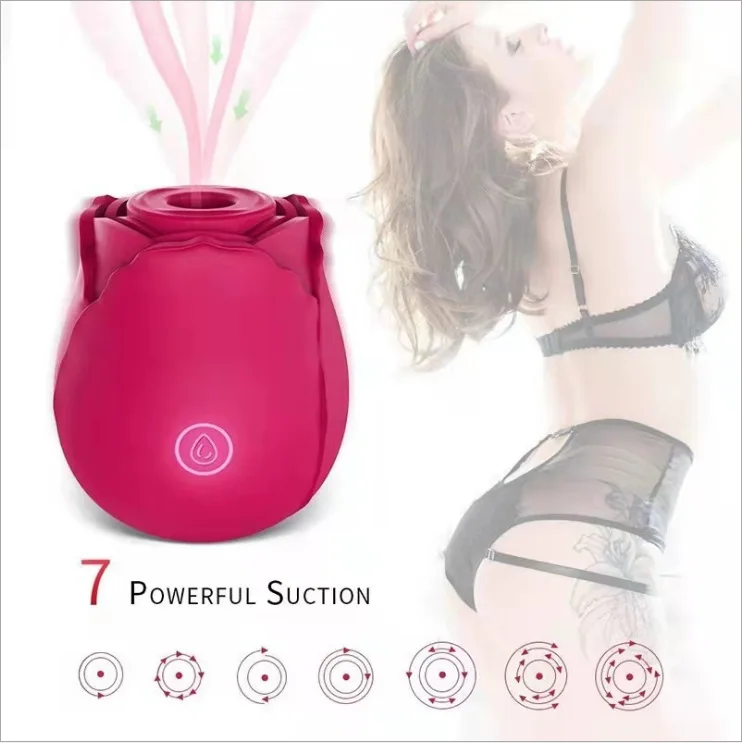 Rose G-Spot Vibrator Masturbator Adult Sex Toy Massager for Women with Vibration Sucking Feature