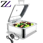電気熱 chefing 皿 6l 食品ウォーマー chaffers ビュッフェ擦過皿パーティーケータリングステンレス鋼カフェテリア機器
