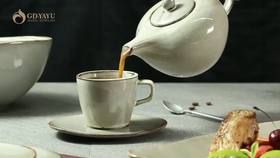 Unbreakable Japanese Style Yayu Irregular Porcelain Home Dinner