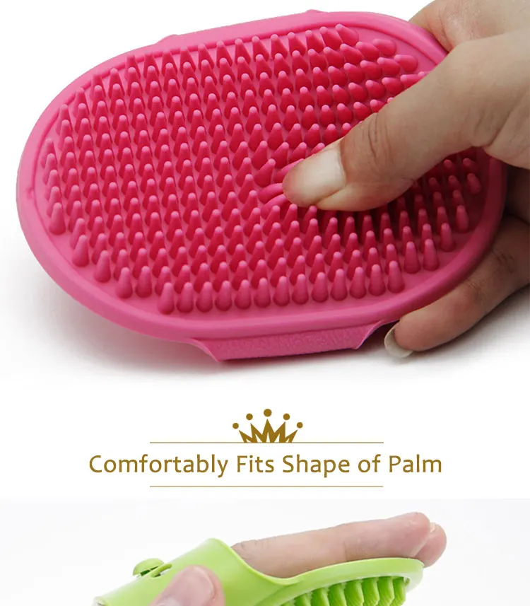 Zmaker Colorful Silicone Pet Bath Shampoo Brushes Dogs Cats Hair