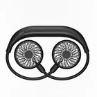 Adjustable 7 Leaf neck hanger fan Mini USB Rechargeable Fan cooler Neck Sport holder Neckband Desk Hand Air Fan Conditioner