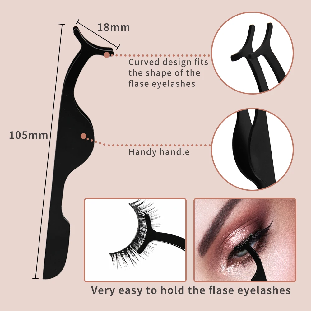 Travel Size Makeup Tools Black Eyelash Curler Set Eyelash Extension Kit
