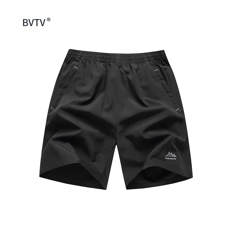 

Lightweight Polyester Fiber Quick Drying Black Men'S Sports Shorts, 3 colors