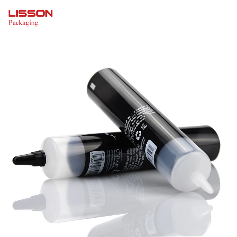 Factory price Round cosmetic package container long nozzle tube plastic adhesive tubes