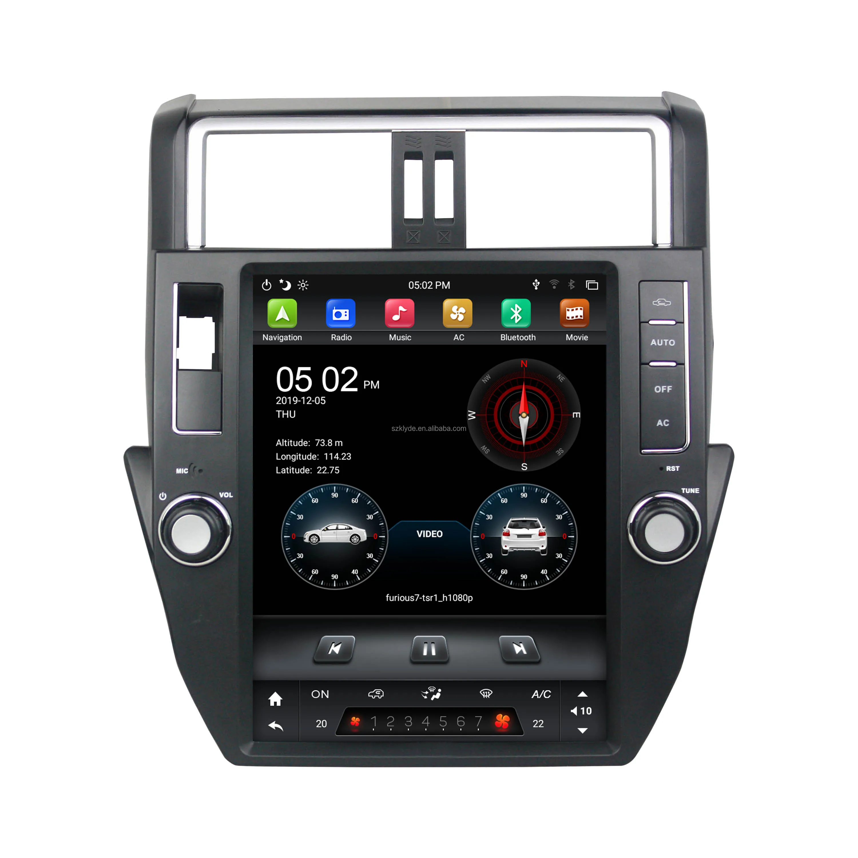Klyde Android 11 Tesla Car Navigation Multimedia Player For