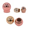 Rose Gold Metal Round Top Zamac Perfume Bottle Cap For fea 15 glass bottle