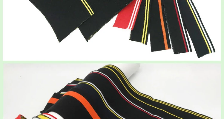 Double jacquard rib collar