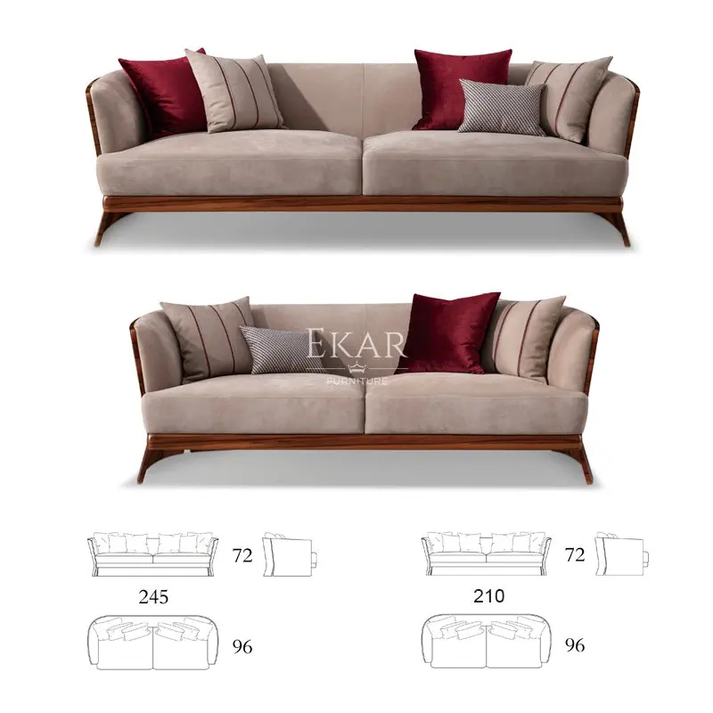 product ekar furniture high quality modern sofa imported fabric leather 1 2 3 seat living room sofa-64