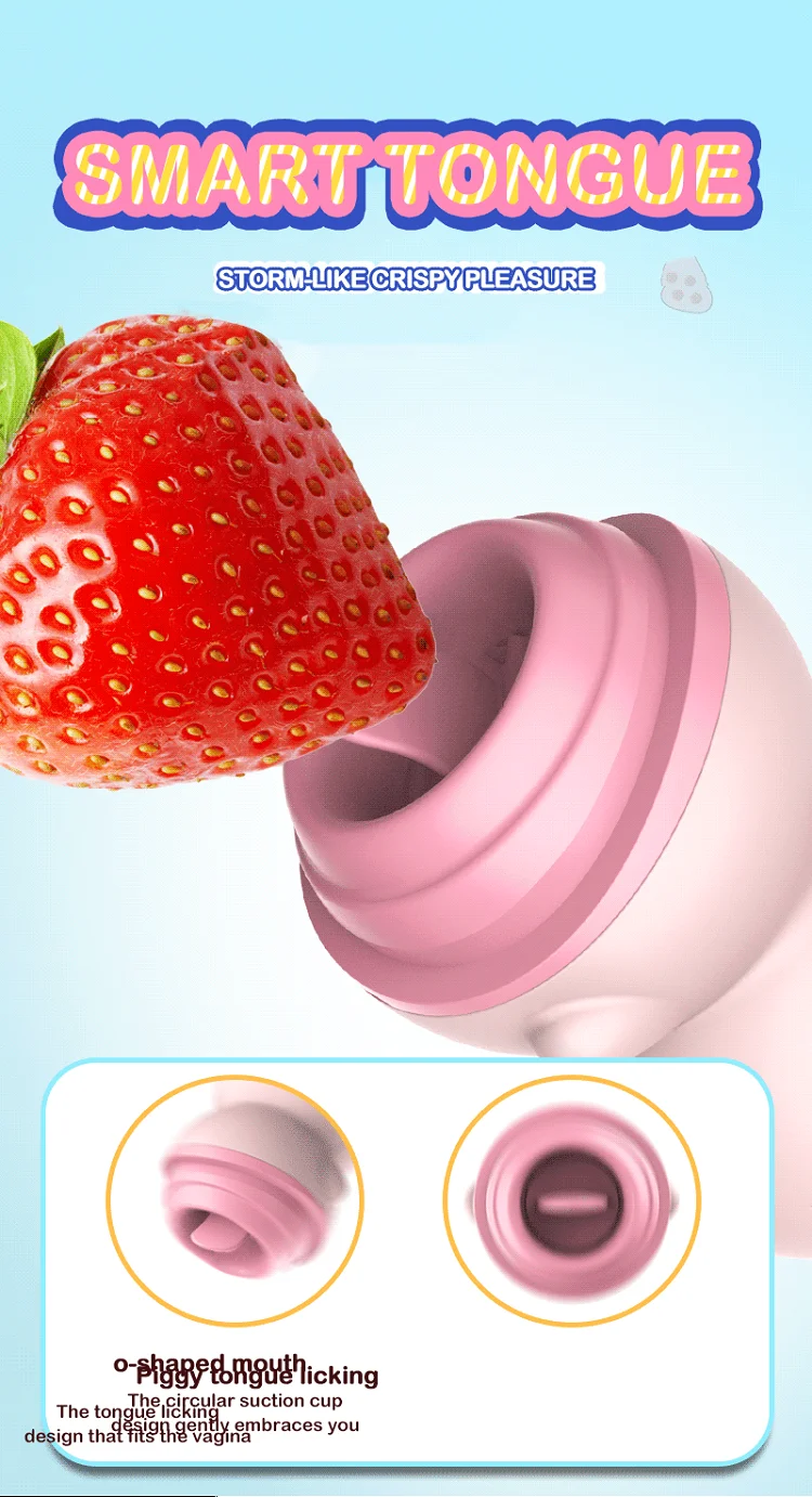 Front and side view of compact pink clitoral massager