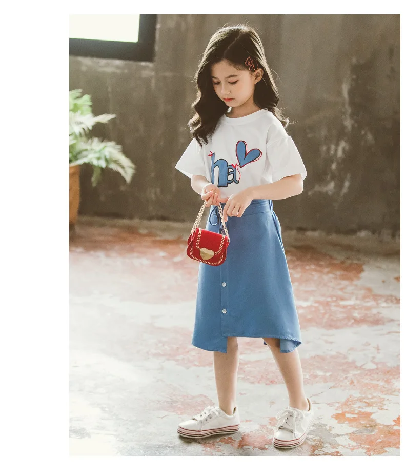 Wholesale New Style Fashion Little Girl Outfits Love Two Piece Tshirt