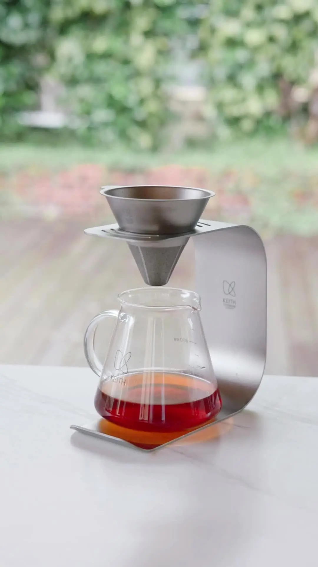 Titanium Coffee Filter Camping Travel Titanium Cup Portable Filter Coffee  Cup Healthy Mesh Cup