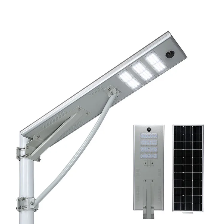 Aluminum solar energy saving MPPT control integrated solar street light 50w 60w 80w 90w 100w all in one solar led street light