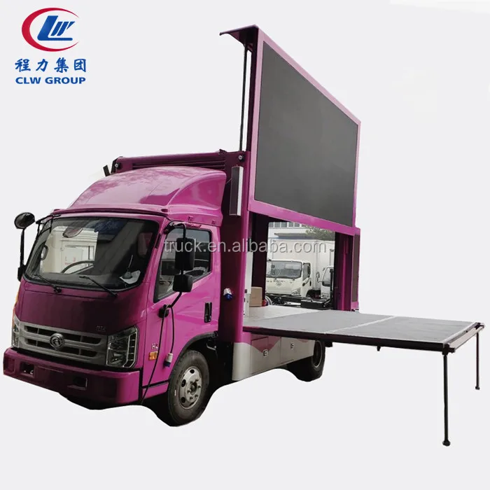 Foton LED Display Outdoor Mobile Car LED Screen Truck LED Mobile Advertisement Truck for sale