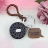 Plastic material cookie food style key chain