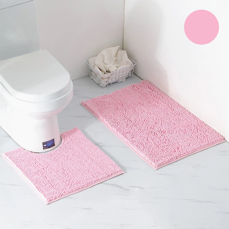 100 Polyester Microfiber Chenille Bathmat Set Buy Chenille Bathmat