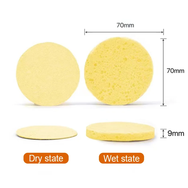 Biodegradable Natural Makeup Remover Cellulose Sponge Facial Sponge