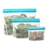 Customized Reusable Storage Bags, Premium LEAK-PROOF Baggies ECO-FRIENDLY Ziploc Bag For Food Kids Snacks Ziplock Freezer