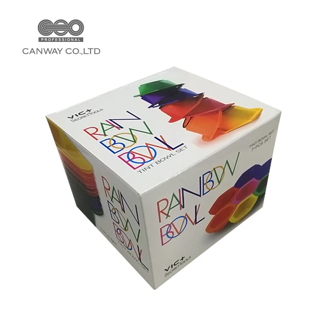 صالون حلاقة الشعر قوس قزح تلوين تينت مجموعة صحون