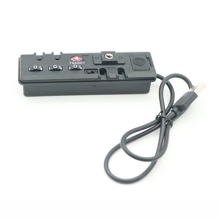 3digit Recess Tsa Zipper Lock With Usb Port For Dual Puller Buy